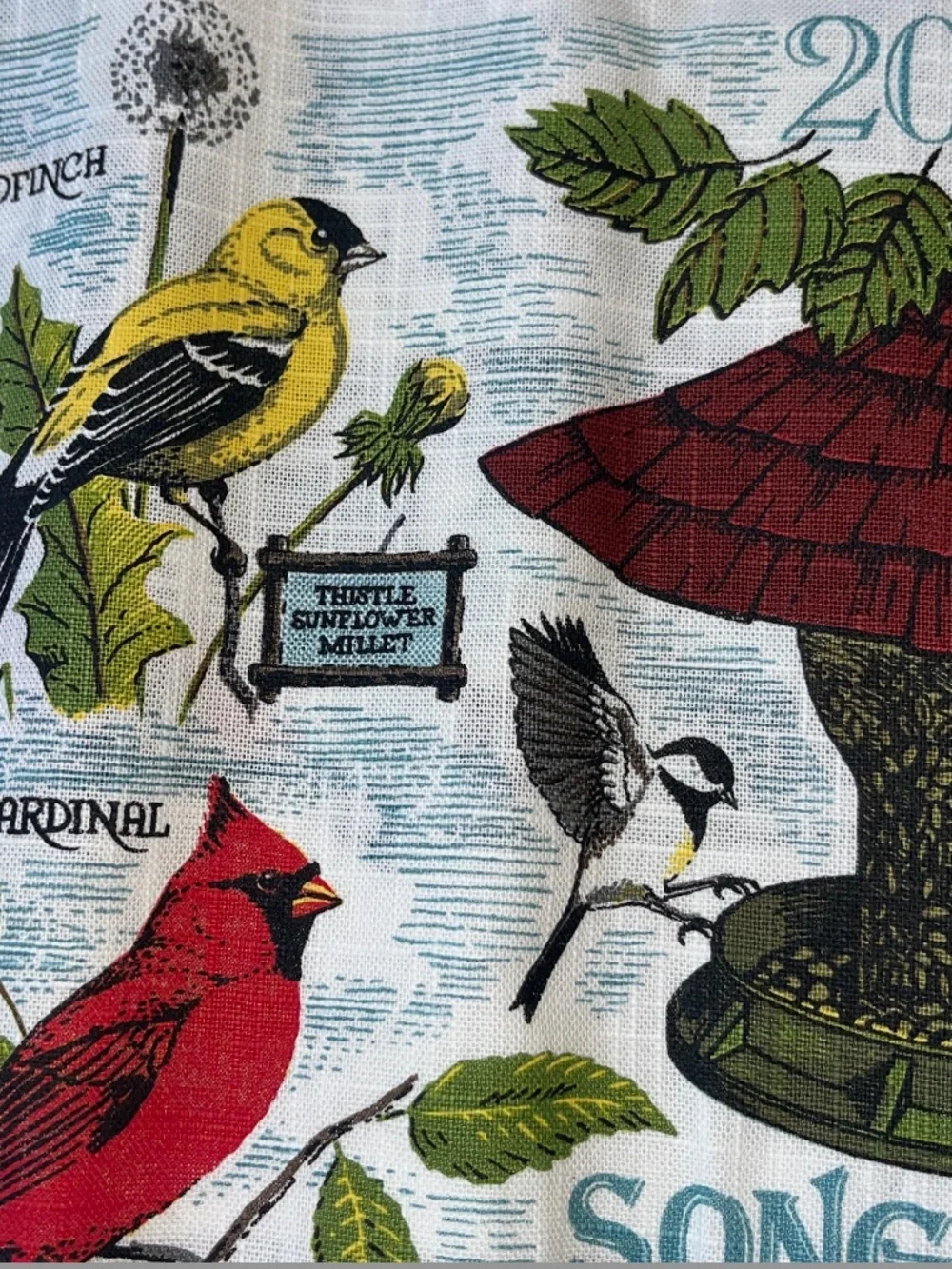 2021 Kay Dee Towel Songbird's Feast Calendar New Box Bird Lover Cardinal Dowel